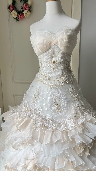 Elegant Sweet 16 Dress Long Sweetheart With Tiered Layers Ball Gown Sweet Sixteen Party Birthday Dresses RC0535