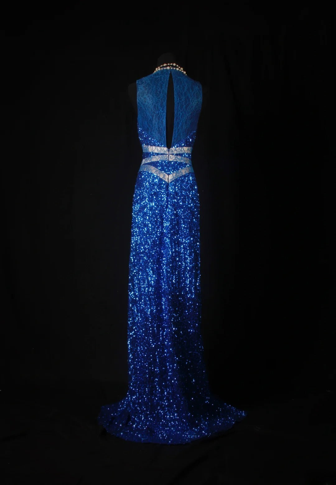 Funkelnde Ballkleider, ästhetisches Etuikleid, königsblau, Pailletten mit Perlen, Inspiration, beeindruckend, langes, festliches, halbformelles Kleid für Teenager und Gymnasien AS178