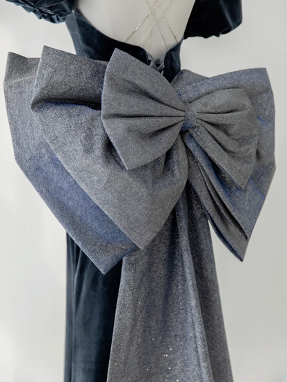 Robe de bal sirène sexy à fines bretelles en velours bleu marine, style tendance pour adolescentes, robe de soirée, robe de bal AS180