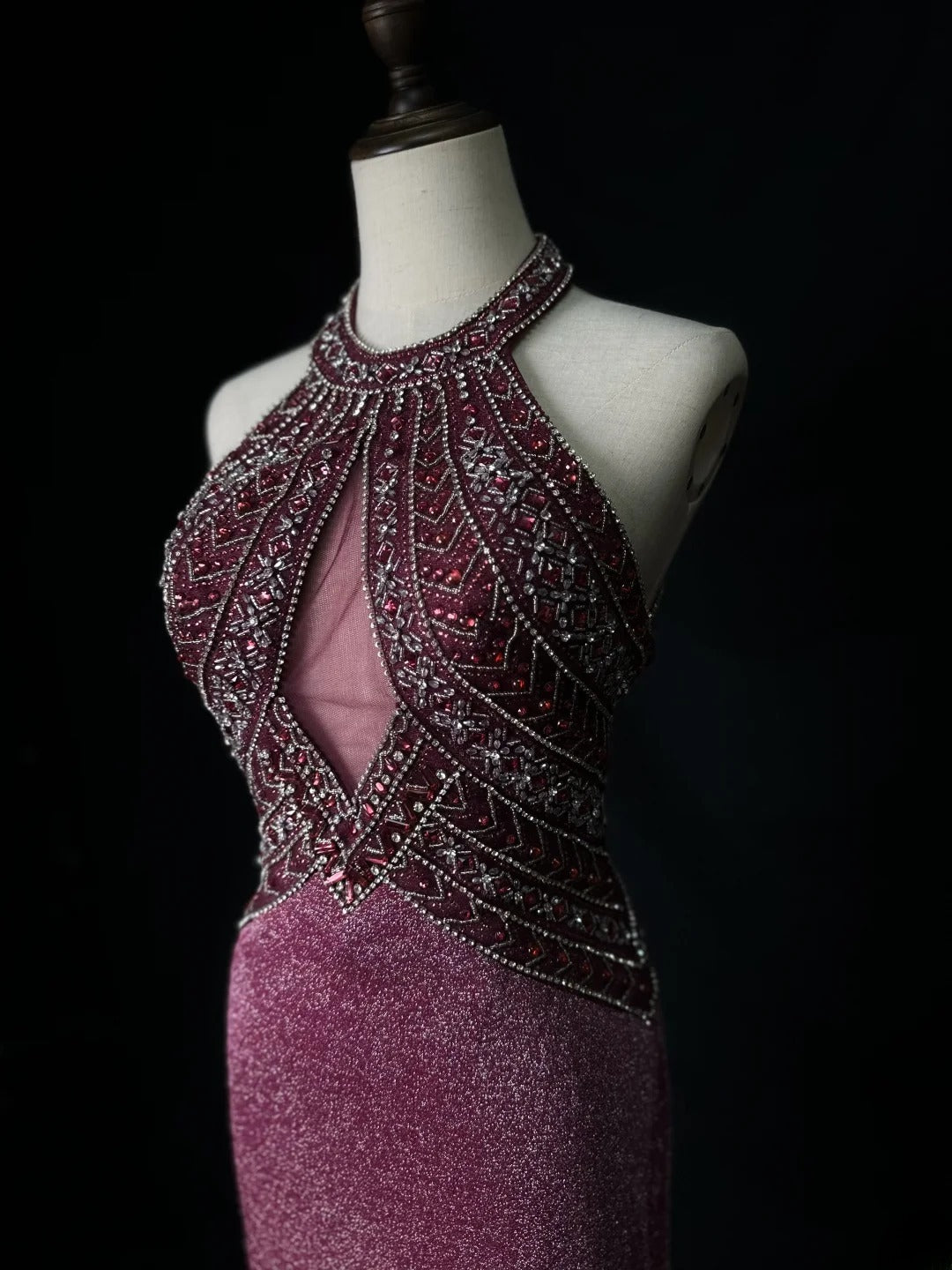 Vintage Prom Dresses Mermaid Jewel Neck Backless Sequin With Beads Long Party Gown Formal Outfits RB5988