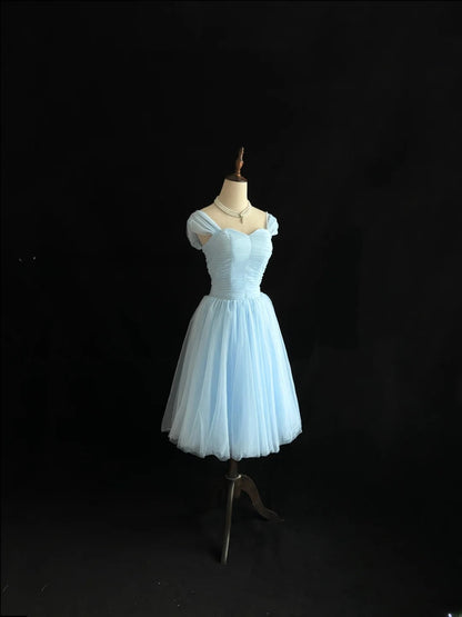 Simple Homecoming Dresses A line Knee Length Tulle Birthday Sweet 16 Dress Ideas Outfits RB7584