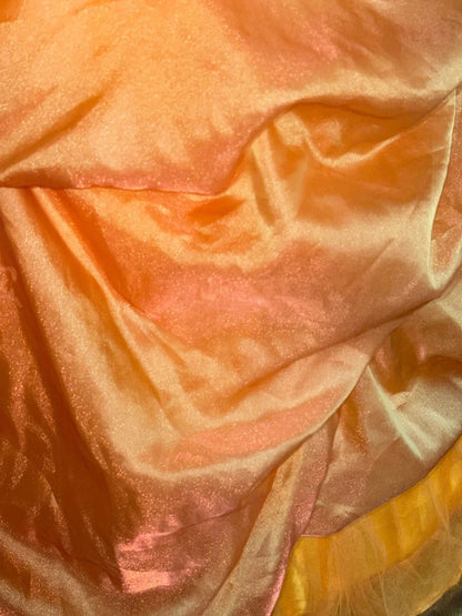 Prinzessin Ballkleid Trägerlos Orange Lang mit 3D-Blumen Korsett Eng Sweet 16 Kleider Siebzehn Quince Kleid RB3613