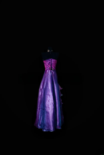 Vintage Ball Gown Strapless Purple Long Prom Dress Inspiration Party For Womens Formal Dresses RB8841