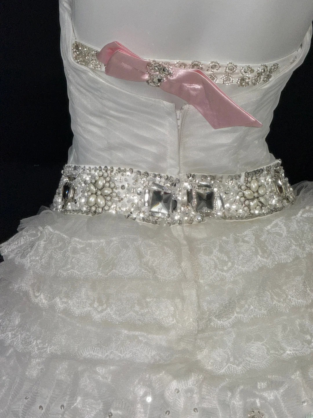 Classy Ball Gown Sweetheart White Tulle With Ruffled Tiered Layers Lace Brides Gown Bridal Dress Long Poofy Wedding Dresses RB5788