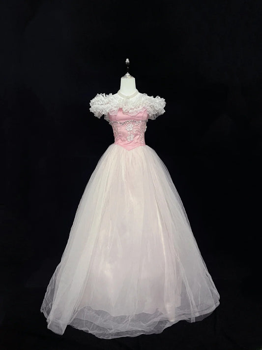 Beautiful Ball Gown Off The Shoulder Pink Tulle With Appliqued Beading Prom Dress Formal Outfits Party Dresses RB7586