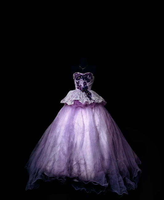 Charming Ball Gown Sweetheart Lilac Long Quinceanera Dresses For Sweet 15 15 Anos Celebration Birthday Formal Gown RB8846