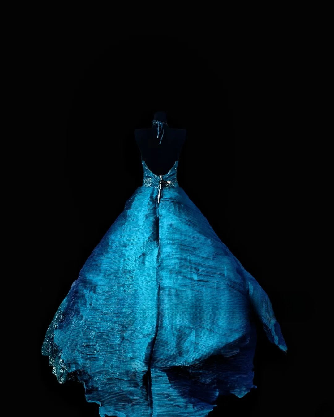 Charming Ball Gown V Neckline Blue Long Quinceanera Dresses For Sweet 15 15 Anos Celebration Birthday Formal Gown RB8847