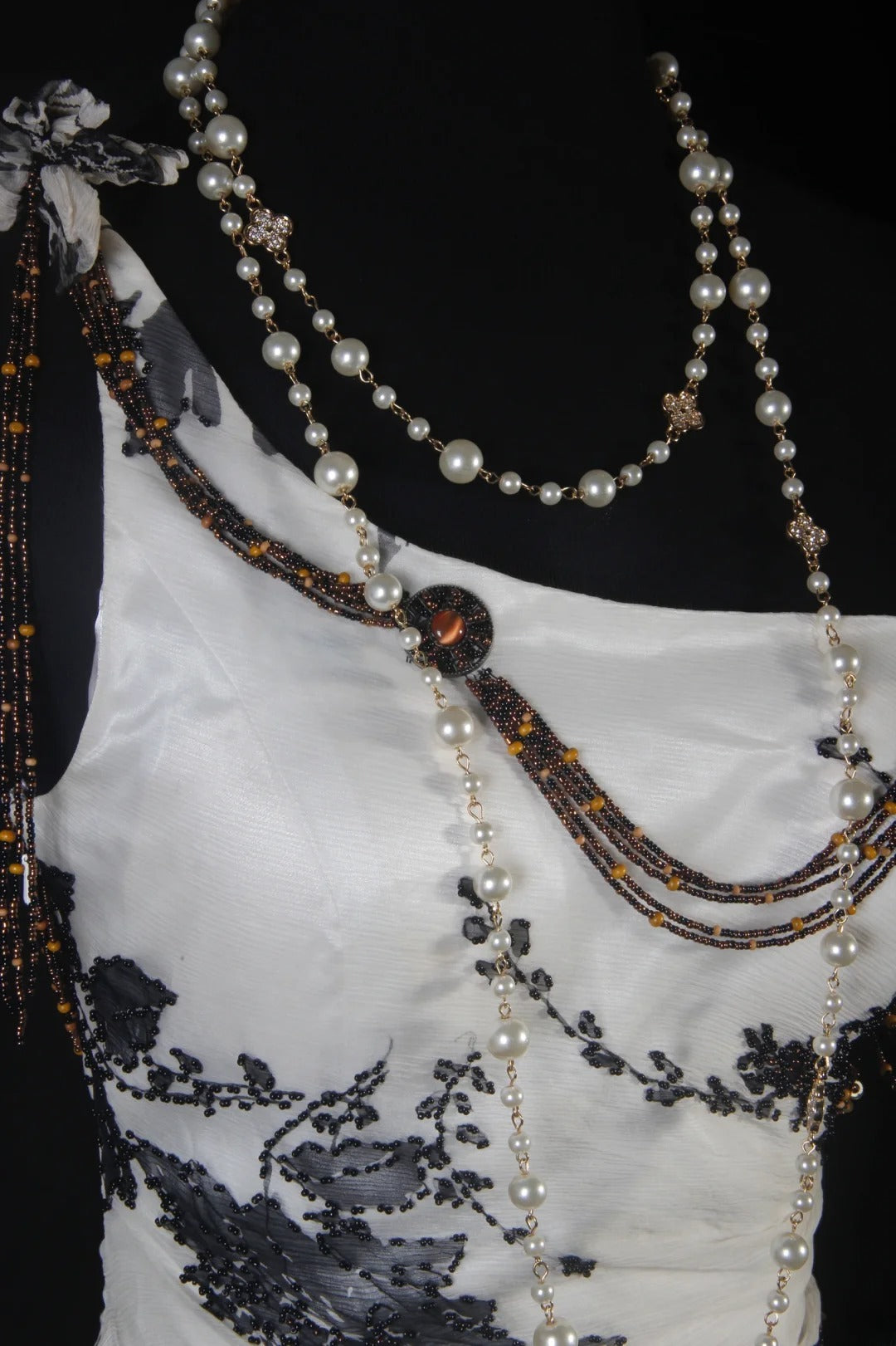 Robe de bal vintage années 1950, sirène, asymétrique, en mousseline noire, longue, AS198