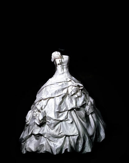 Ball Gown Strapless Silver Gray Long Quinceanera Dresses With Flowers For Sweet 15 15 Anos Celebration Birthday Formal Gown RB8853