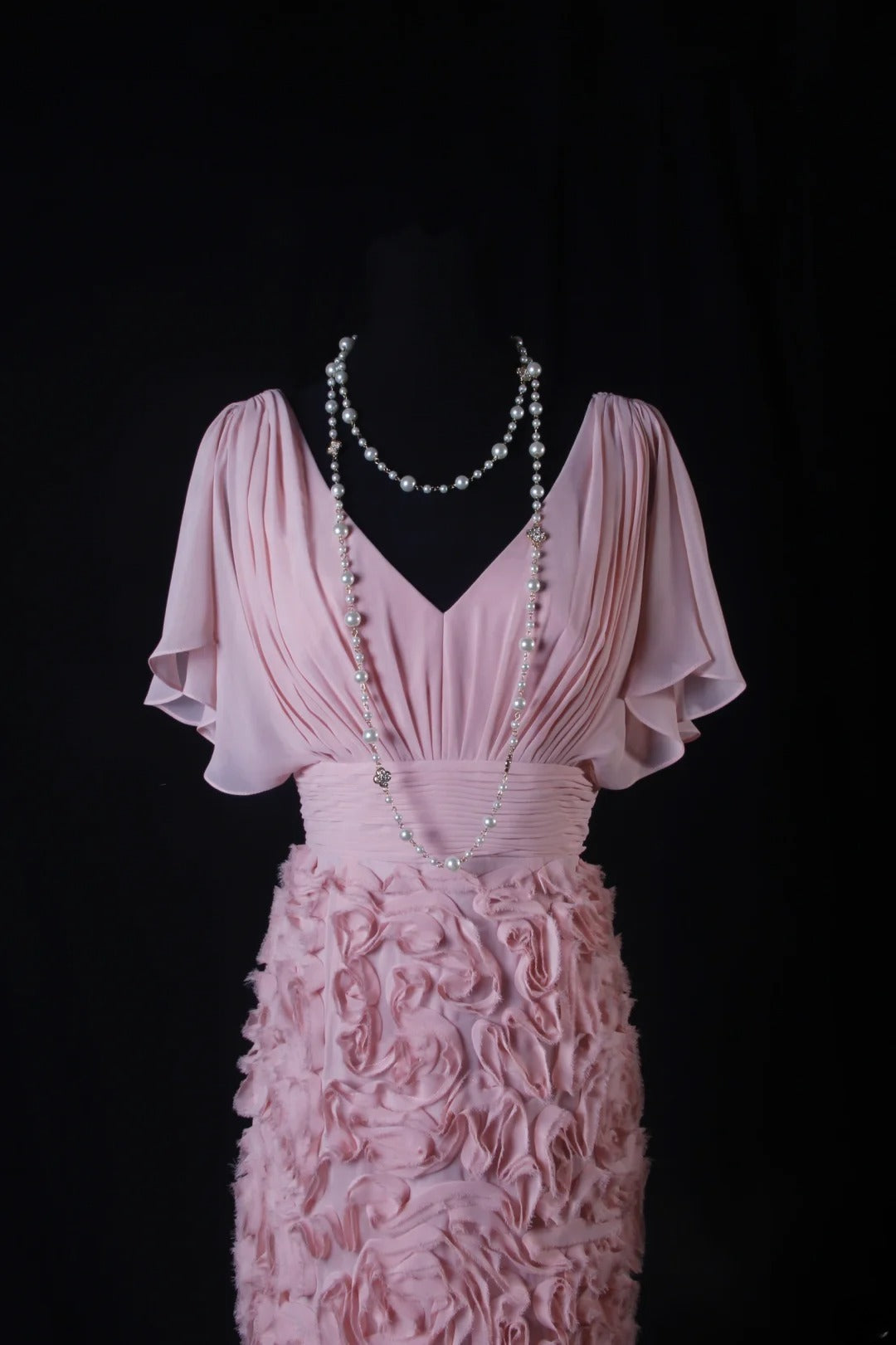 Robe fourreau chic à col en V rose à fleurs, robe de bal courte pour un 16e anniversaire, robe de soirée, robe de cocktail AS202