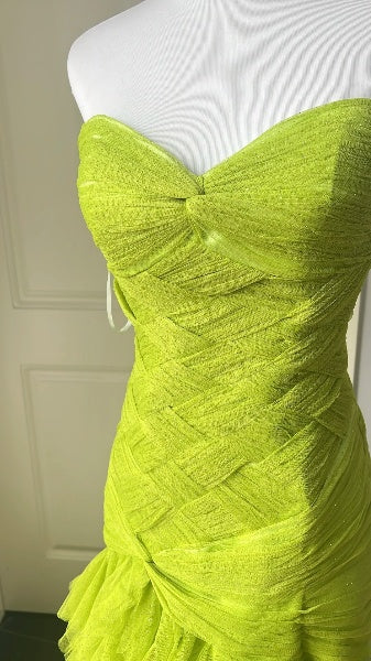 Vintage Prom Dresses Aesthetic 80s Retro Mermaid Sweetheart Bud Green Floor Length Evening Outfits RC0560