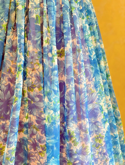 Cute Ball Gown Scoop Royal Blue Floral Knee Length Party Dresses Homecoming Cocktail Gown RB9134
