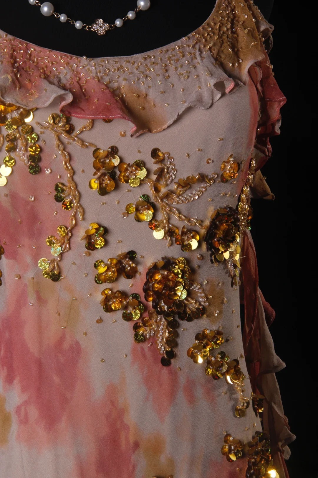 Robe de bal élégante années 50, sirène, bretelles spaghetti, mousseline ornée de perles dorées, robe de soirée longue AS206