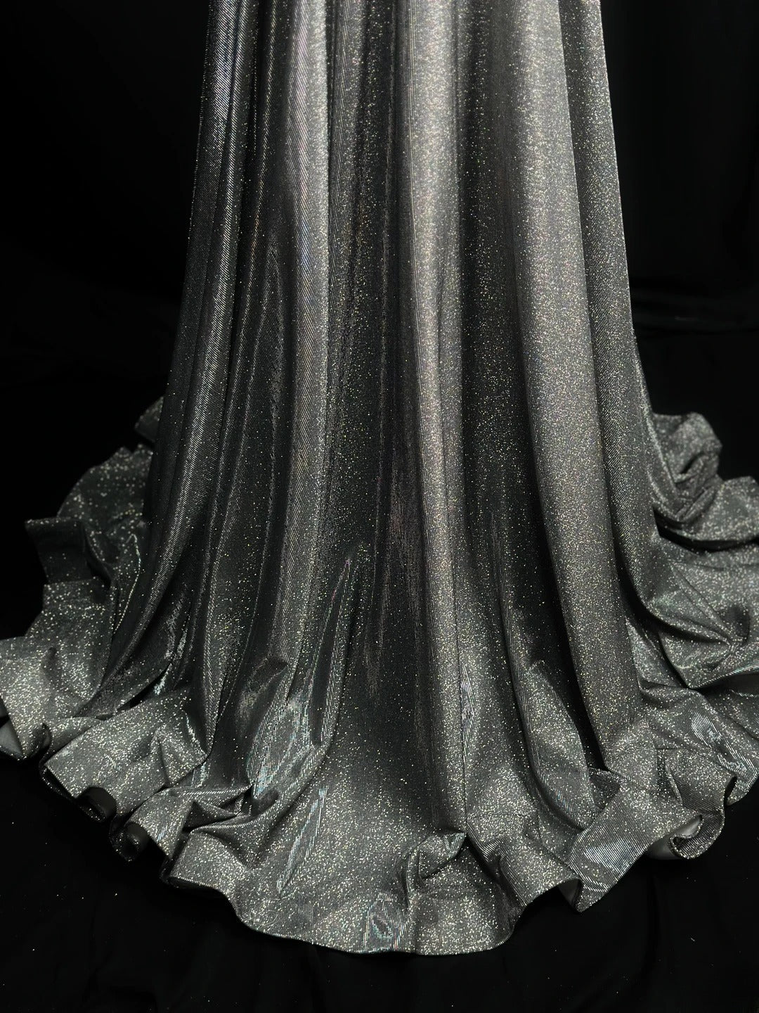 Sparkly Prom Dresses A line Scoop Grey Sequin With Beads Crystals Sleeveless Long Formal Outfits RB6008
