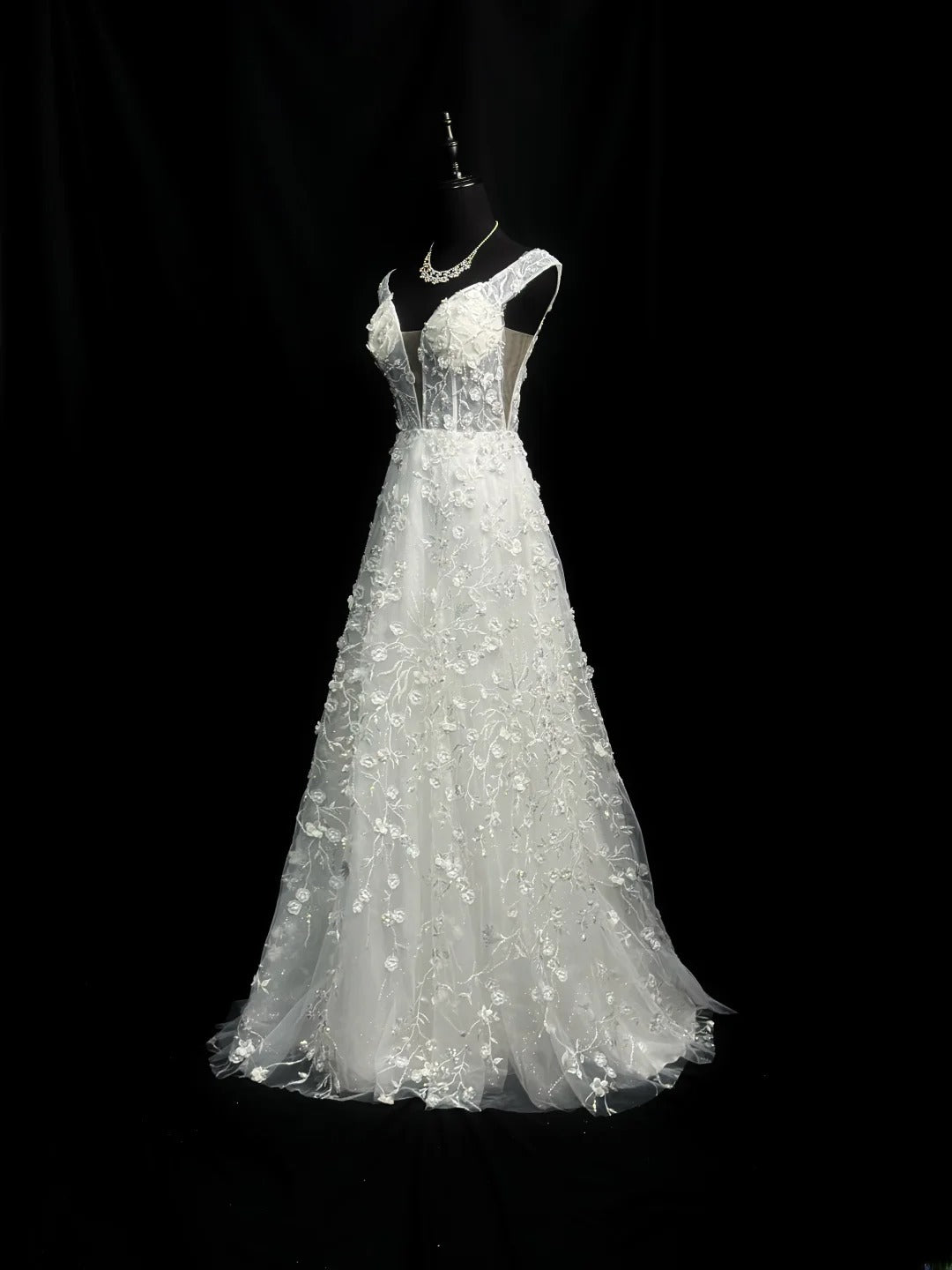 Beautiful Prom Dresses A line Off The Shoulder White With Beads Flowers Long Formal Outfits RB6009
