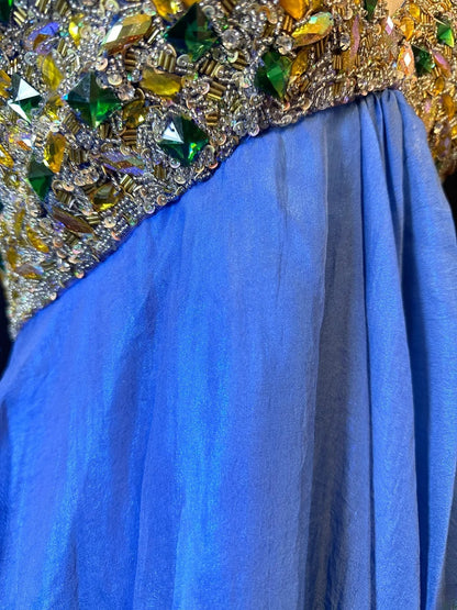 Sexy A line Halter Royal Blue Chiffon Short Length 18th Birthday Gown Homecoming Dresses Ideas Hoco Outfits RB6013