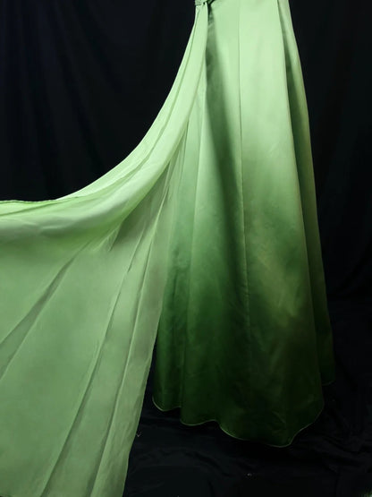 Vintage 90s Prom Dresses A Line Halter Neck Green Chiffon With Folded Long Party Gown Formal Outfits RB6018