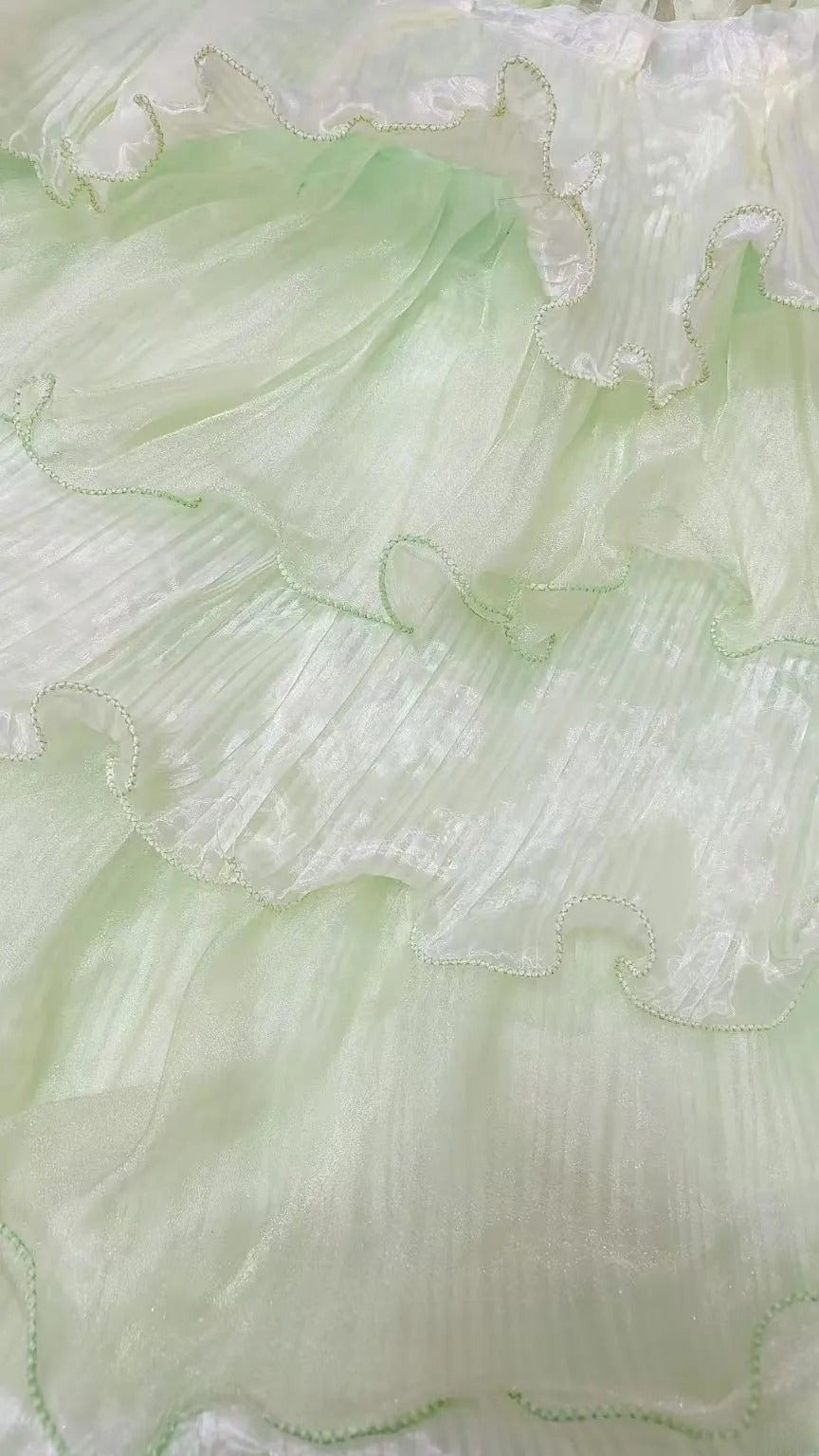 Vintage Mermaid 80s Strapless Tulle Green Long Prom Dress With Tiered Inspiration Party For Womens Formal Dresses RB8866