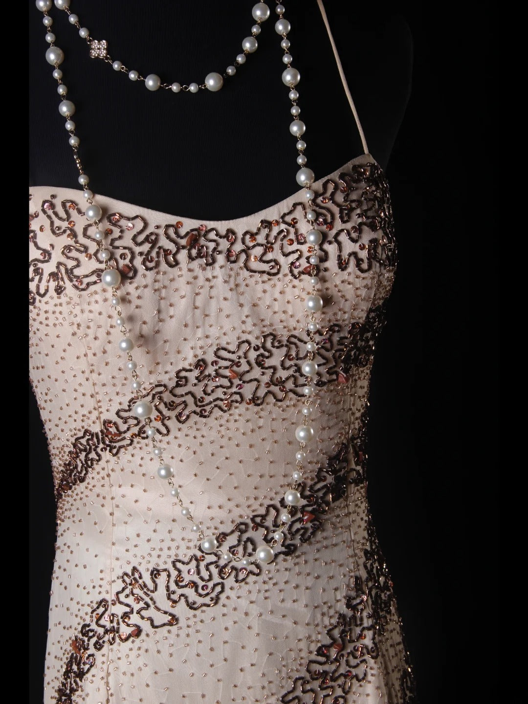 Robe de bal vintage années 50, bretelles spaghetti, coupe trapèze, mousseline champagne, longue, élégante, AS223