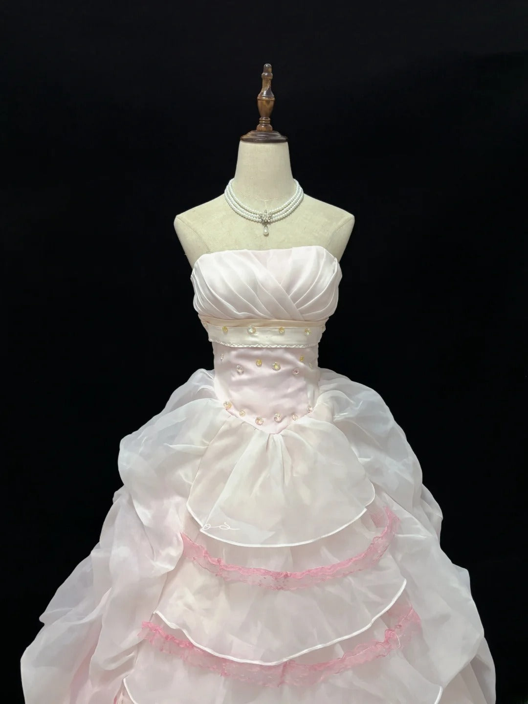 Fairytale Dream Ball Gowns Strapless Light Pink Poofy Long Quince Dress Voluminous Ideas Quinceanera Dresses Vestidos De 15anos RB7627