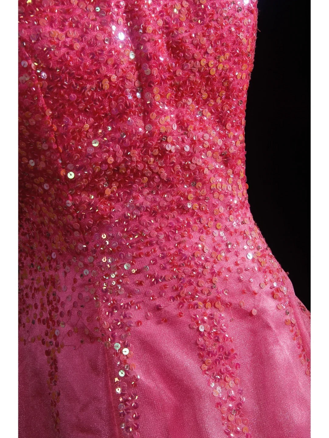 Robe de bal vintage rose à bretelles spaghetti, dos nu, longue et élégante, style années 50, AS231