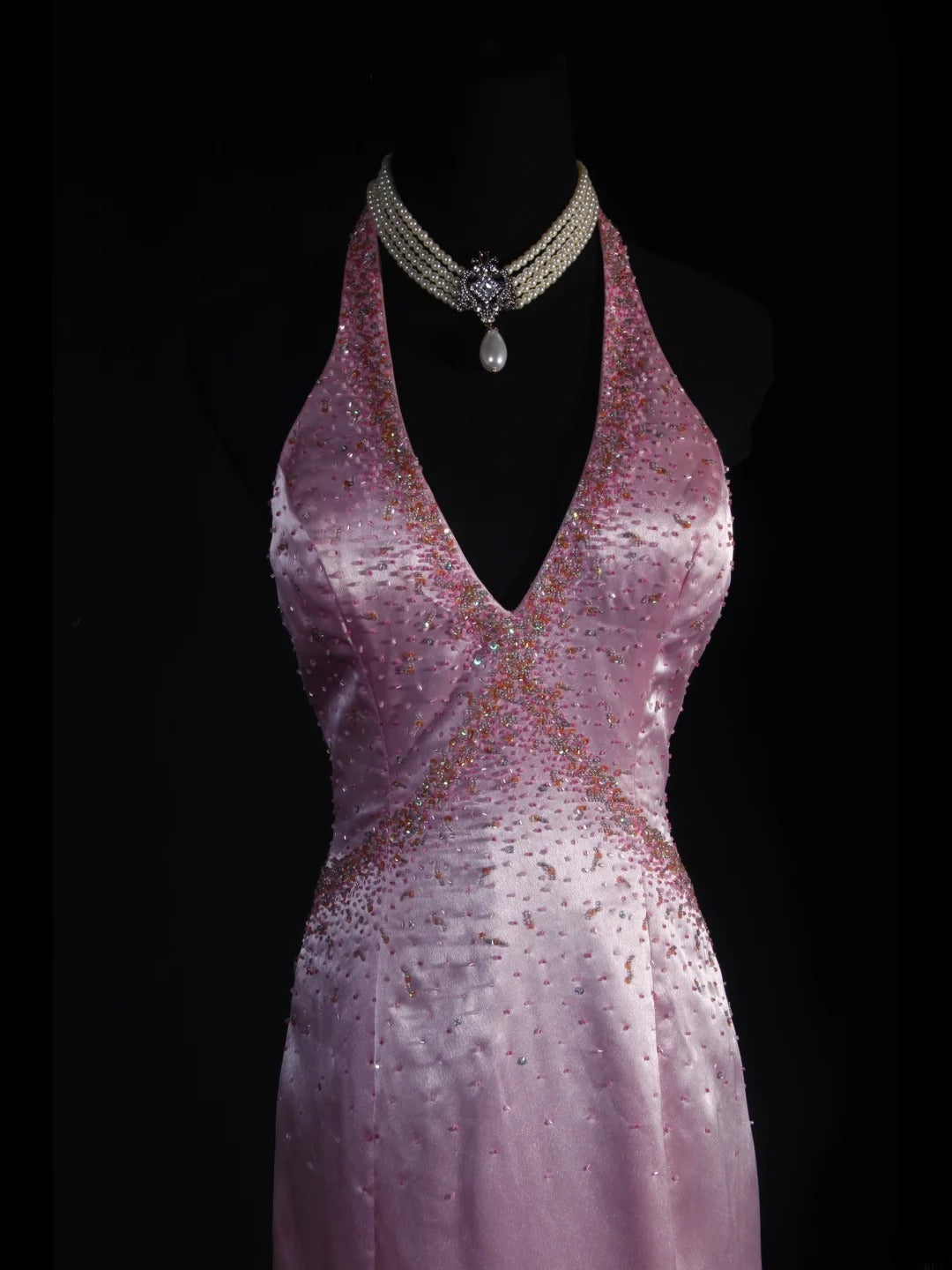 Robe de bal élégante années 1950, sirène, col en V, satin lilas, robe de soirée longue vintage AS233