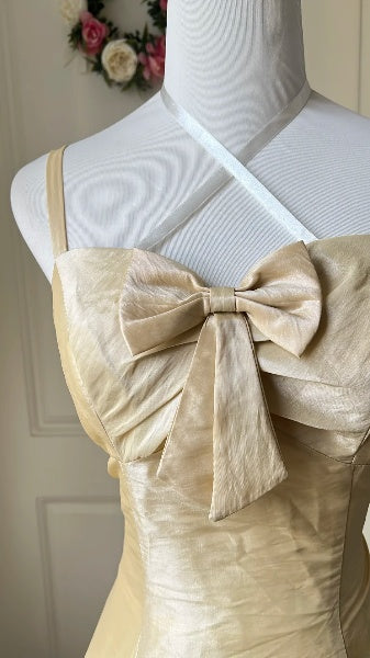 Gold Hoco Dress A line Spaghetti Straps Satin Short Homecoming 17th Birthday Party Dress RC0582