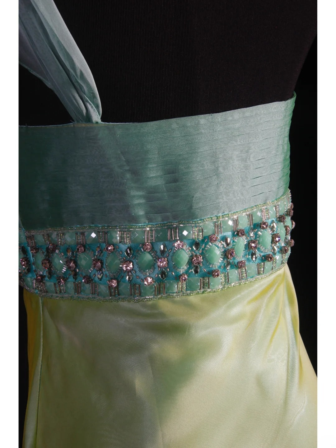 Robe de bal élégante années 1950, sirène, asymétrique, jaune vintage, longue, robe de soirée AS235