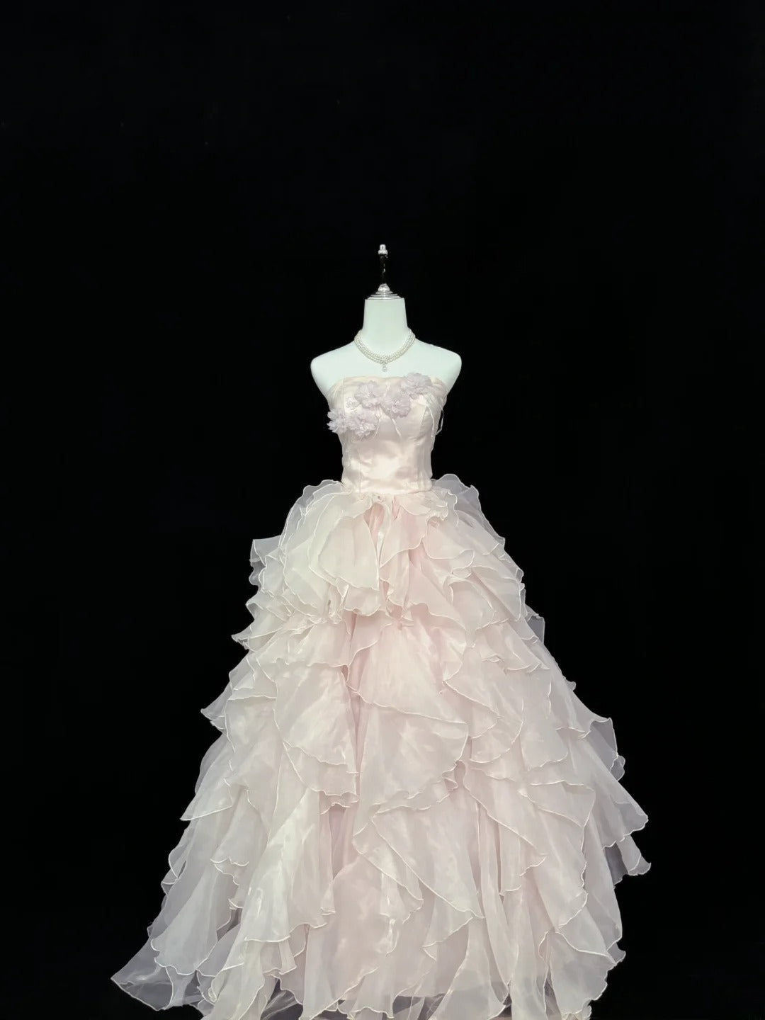 Fairytale Dream Ball Gowns Strapless Pink Poofy Long Quince Dress Voluminous Ideas Quinceanera Dresses Vestidos De 15anos RB7635