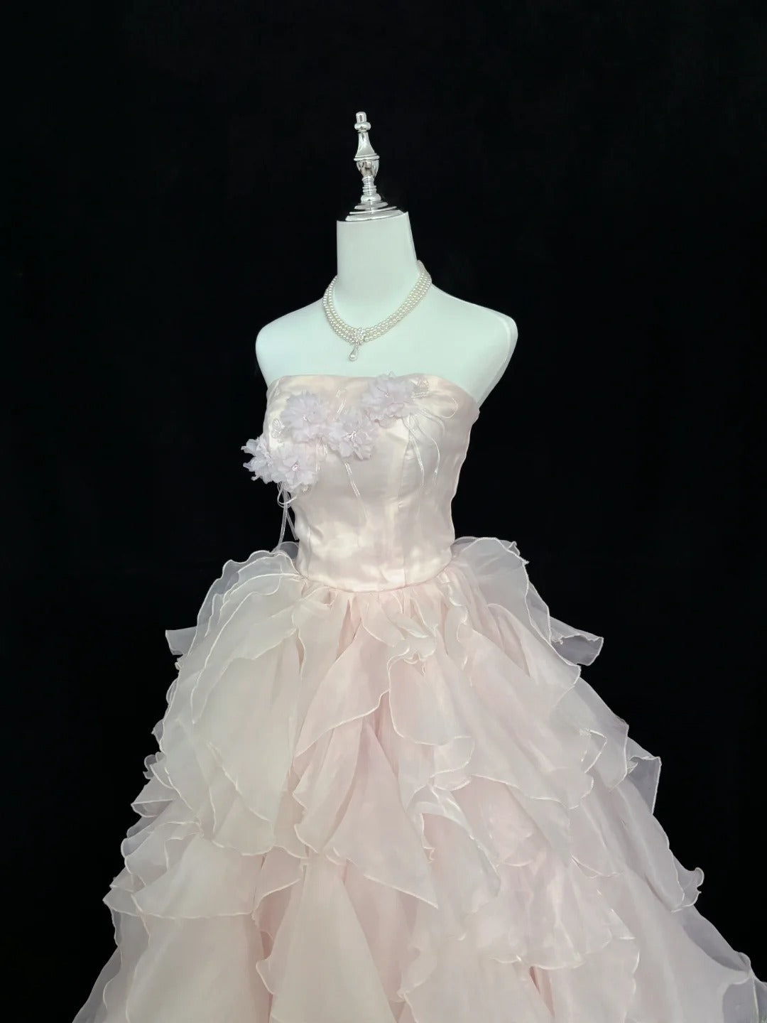 Fairytale Dream Ball Gowns Strapless Pink Poofy Long Quince Dress Voluminous Ideas Quinceanera Dresses Vestidos De 15anos RB7635