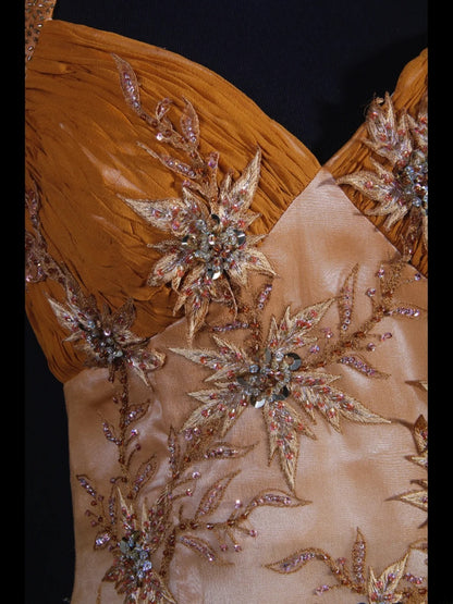 Robe de bal élégante années 1950, style sirène, dos nu, en mousseline ornée de perles, longue robe de soirée AS240