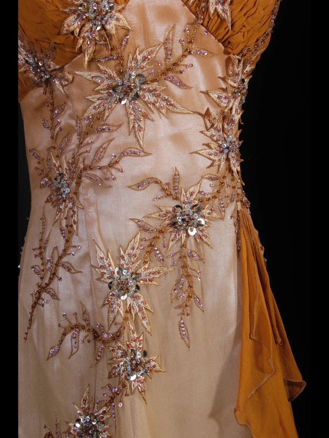 Robe de bal élégante années 1950, style sirène, dos nu, en mousseline ornée de perles, longue robe de soirée AS240