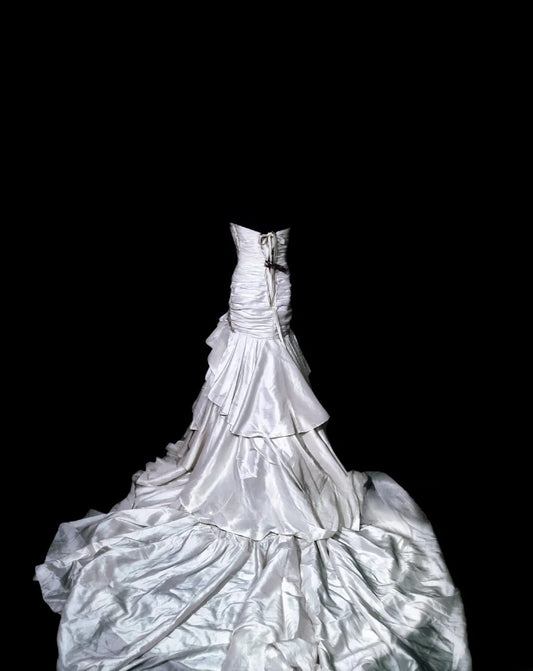 Silver Prom Dress Inspo Mermaid Sweetheart Satin With Ruched Modest Long Formal Party Gown RC0064