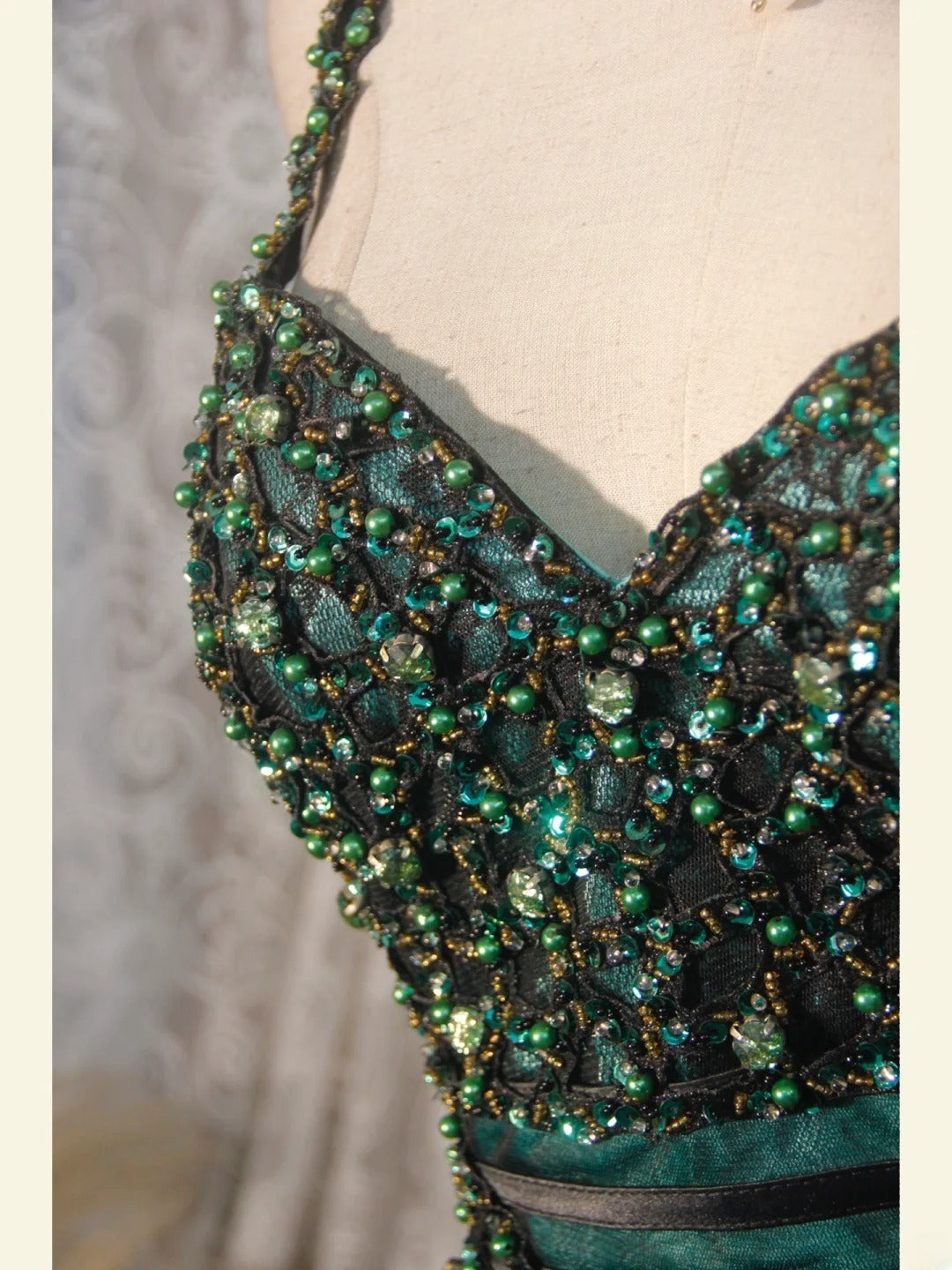 Classy Prom Dresses 1950s Mermaid Spaghetti Straps Dark Green Tulle Long Parties Gowns Evening Dress AS250