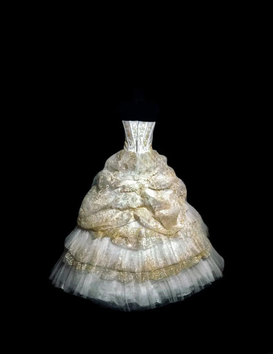Princess Tiered Layers Tulle Sweet 16 Dress Ball Gown Sleeveless Sweet Sixteen Dress RC0066