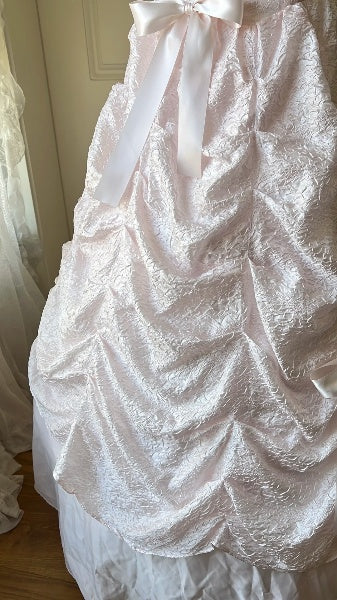 Sweet 15 Quinceanera Dress Ball Gown High Neck Pink Satin With Ruffled Long 15th Birthday Outfits RC0593