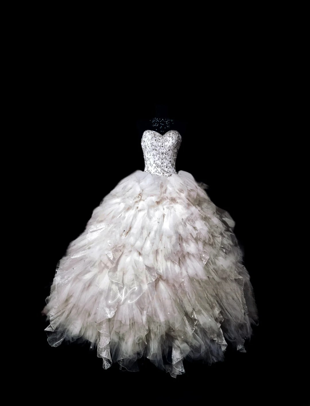 Sweet 16 Dress White Sweetheart Sleeveless Ball Gown With Tiered Layers Sweet Sixteen Dress RB9990