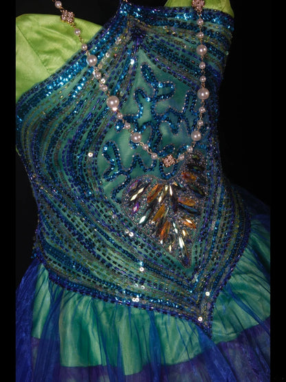 Cute Ball Gown Strapless Bud Green Tulle Short 16th Birthday Dress Homecoming Dresses Cocktail Gown AS267