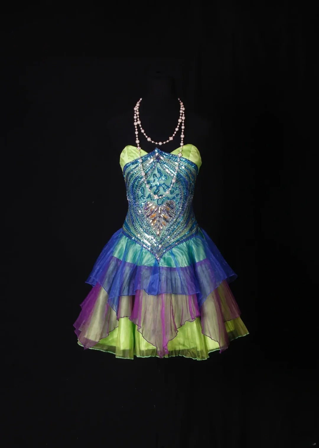 Cute Ball Gown Strapless Bud Green Tulle Short 16th Birthday Dress Homecoming Dresses Cocktail Gown AS267