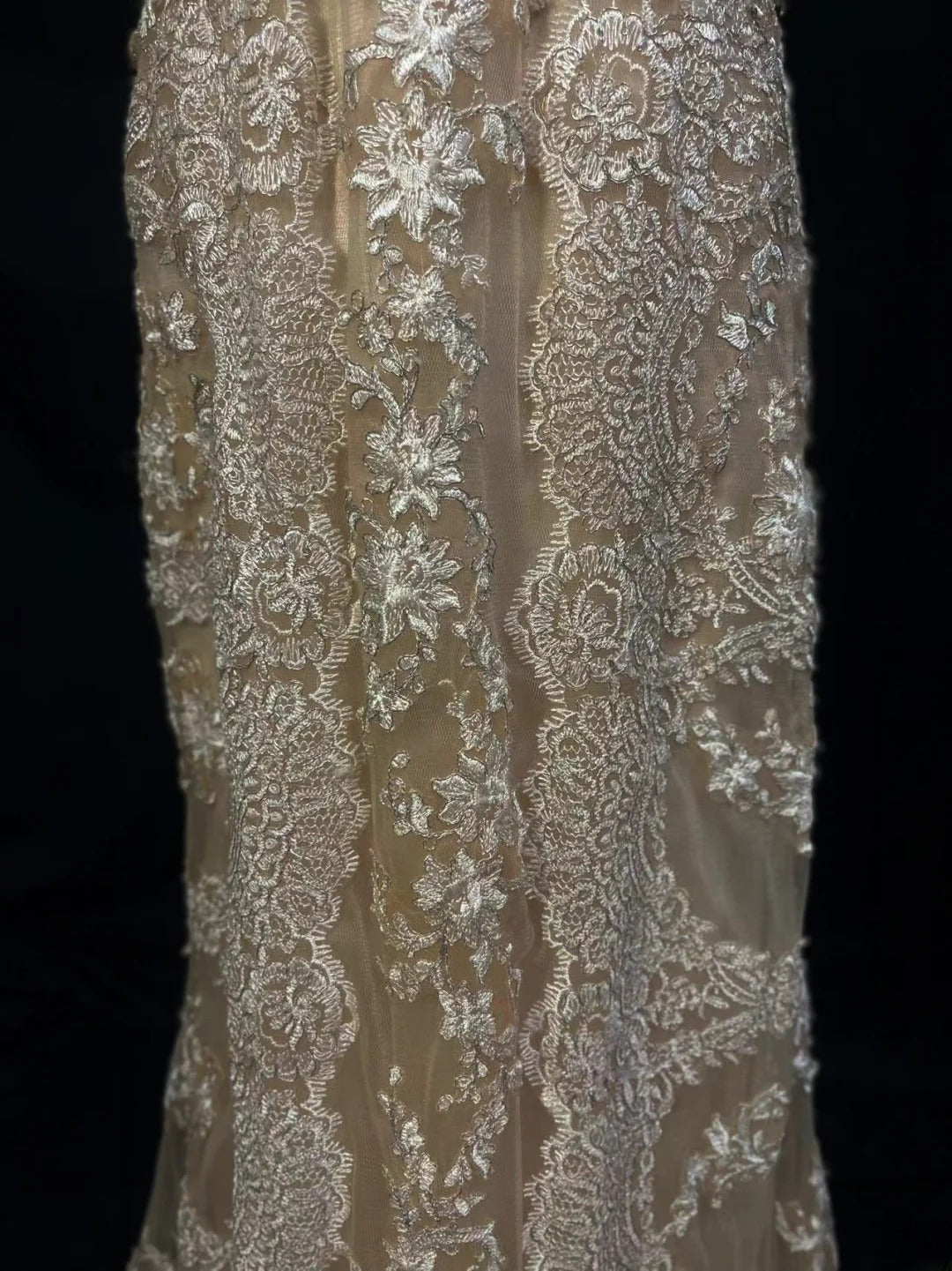 Beautiful Prom Dresses Mermaid V Neck Gold Tulle With Lace Long Night Evening Formal Outfits RB6115