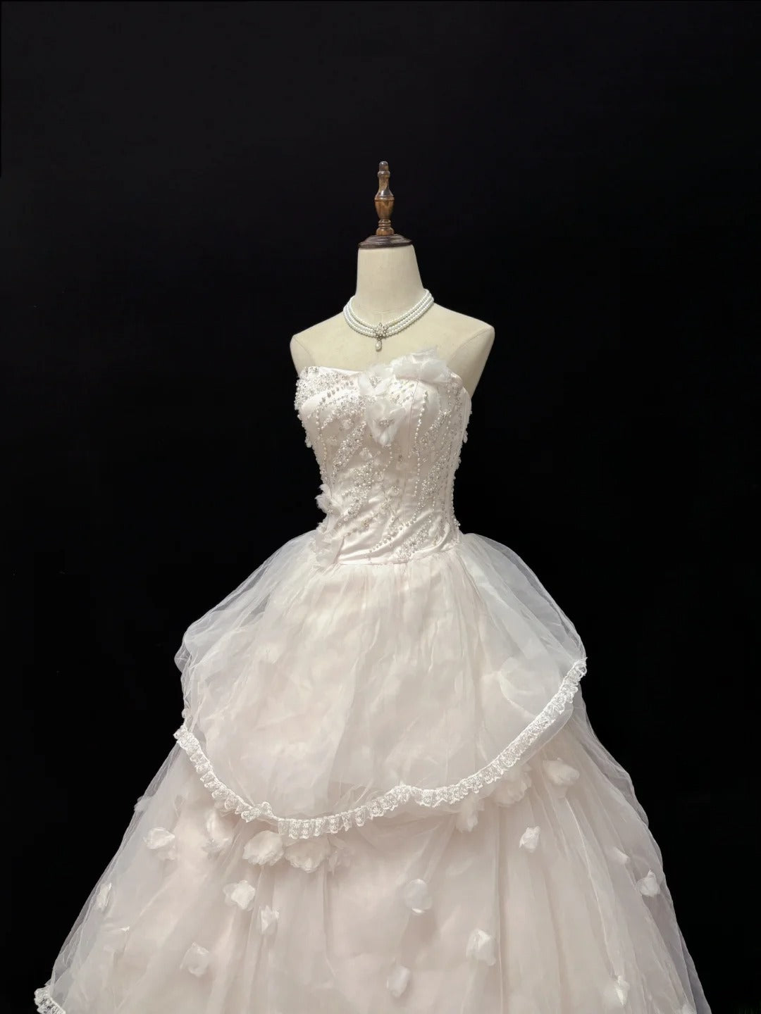 Charming Ball Gowns Strapless Tulle Poofy Long With Beading Quince Dress Sweet 16 inspo Quinceanera Dresses Vestidos De 15 anos RB7670