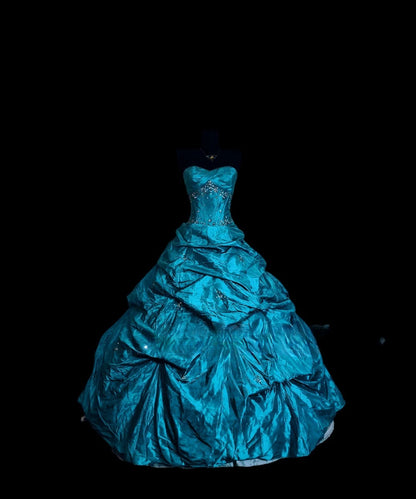 Sweet 16 Dress Blue Sweetheart Sleeveless Ball Gown With Beading Sweet Sixteen Dress RB9994