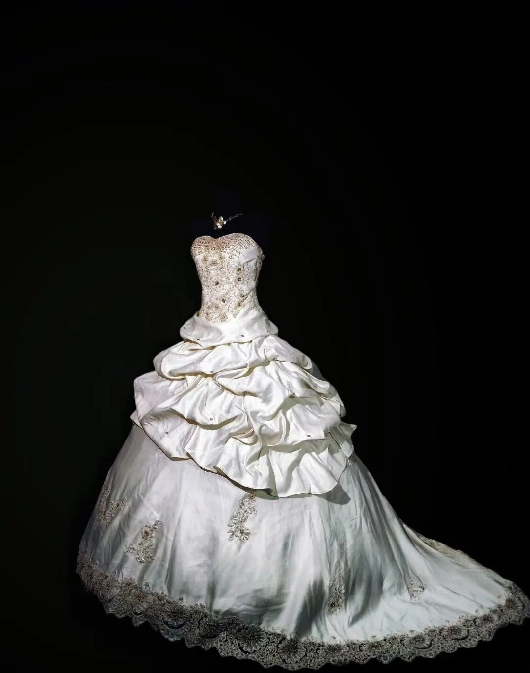 Princess Wedding Dress Ball Gown Sweetheart Ivory With Appliqued Bridal Gown for Big Day RC0067