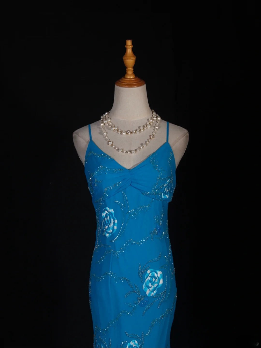 Vintage Meerjungfrauen-Abendkleid mit Spaghettiträgern, unregelmäßigem Schnitt, Perlenstickerei am Oberteil und Chiffon-Oberteil – ein beeindruckendes Outfit für den 20. Geburtstag, formelles Abendkleid AS281