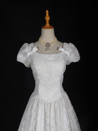 Robes de mariée à manches courtes en dentelle, tailles petites et grandes, pour mariage civil ou cérémonie de plage (AS286)