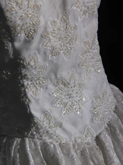 Robes de mariée à manches courtes en dentelle, tailles petites et grandes, pour mariage civil ou cérémonie de plage (AS286)