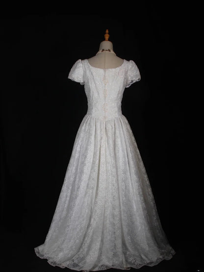 Robes de mariée à manches courtes en dentelle, tailles petites et grandes, pour mariage civil ou cérémonie de plage (AS286)