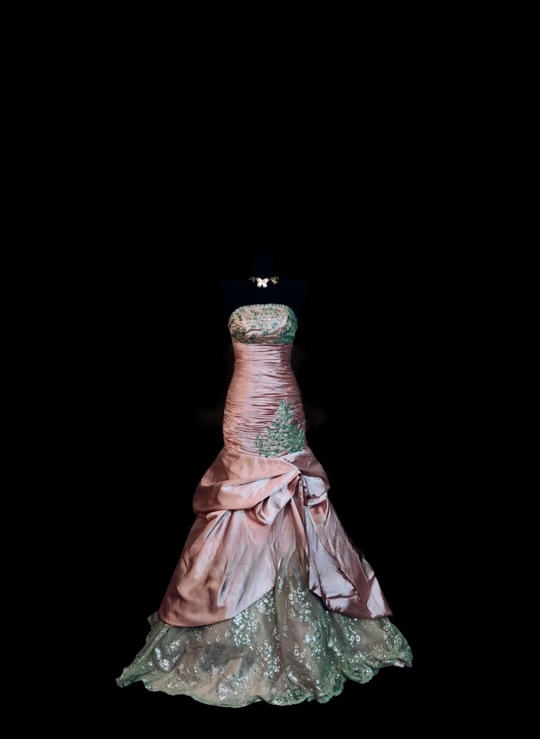 Pink Prom Dress Inspo Mermaid Strapless With Lace Modest Long Formal Party Gown RC0002