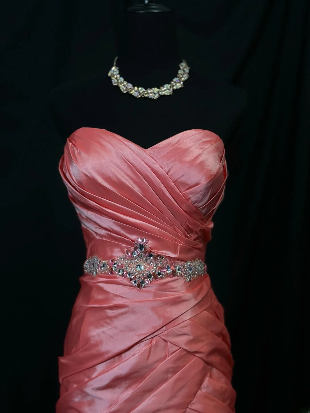 Modest Prom Dresses Mermaid Sweetheart Coral Satin With Ruffled Long Night Evening Formal Outfits RB6132