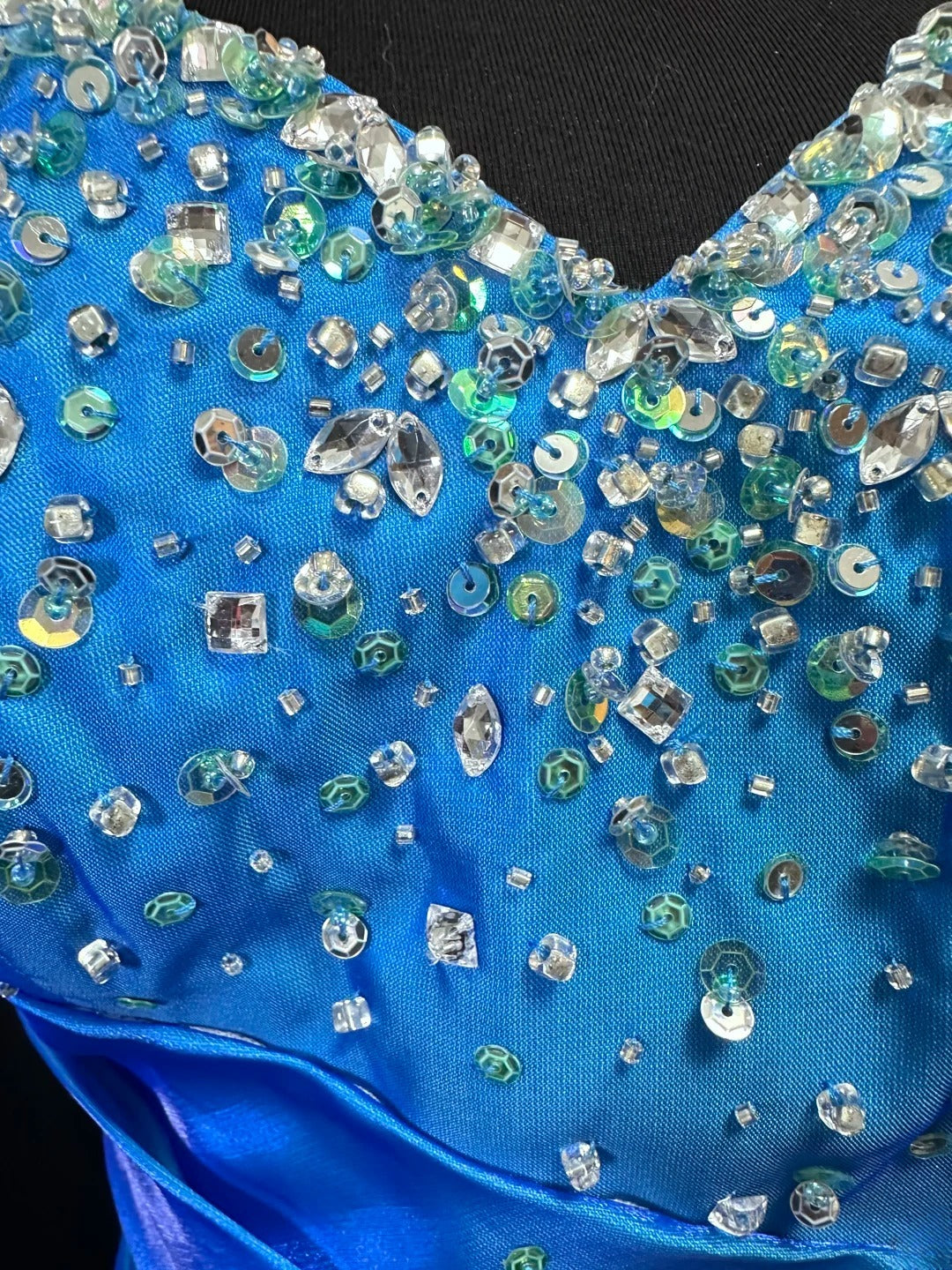 Vintage 1950s Prom Dresses Ball Gown Sweetheart Royal Blue Satin With Crystals Party Gown Formal Outfits RB6133